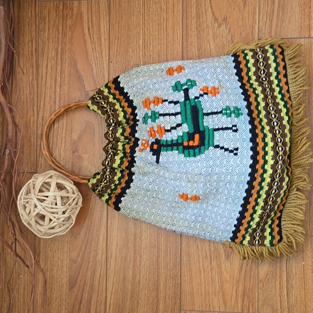 Vintage Hand Woven Peruvian/ Mexican Bag